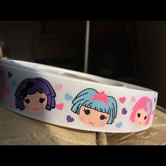 5/$24 grosgrain Ribbon 7/8” NEW 5 yards doll faces - Picture 4 of 8